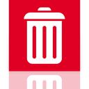 Bin, Full, recycle, Mirror Crimson icon