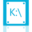 K, Mirror DarkTurquoise icon
