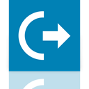 power, Mirror, Log, off DarkCyan icon