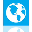 Mirror, globe DeepSkyBlue icon