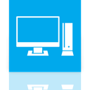 Computer, Mirror DeepSkyBlue icon
