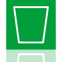 Bin, Empty, recycle, Mirror ForestGreen icon