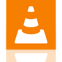 player, Vlc, Mirror, media DarkOrange icon