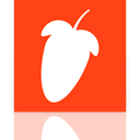 Fl, studio, Mirror OrangeRed icon