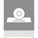 Dock, Circle, Mirror Gray icon