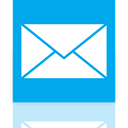 mail, Mirror DeepSkyBlue icon