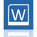 word, Mirror SteelBlue icon