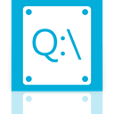 q, Mirror DarkTurquoise icon