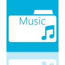 Folder, music, Mirror DarkTurquoise icon