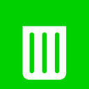 Bin, recycle, Empty Lime icon