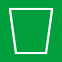 Bin, Empty, recycle ForestGreen icon