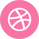 dribbble HotPink icon