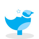 twitter, professional DeepSkyBlue icon