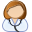 doctor, Female SaddleBrown icon