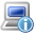 Laptop, Information Silver icon