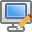 Edit, monitor Gray icon