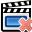 delete, movie Black icon