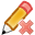 delete, pencil DarkGoldenrod icon