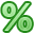 Percent ForestGreen icon