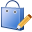 Edit, shoppingbag CornflowerBlue icon