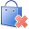 shoppingbag, delete CornflowerBlue icon