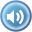 sound, on SteelBlue icon