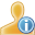 Information, yellow, user Goldenrod icon