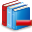 Books, delete Firebrick icon