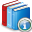 Books, Info Firebrick icon