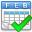 Calendar, Accept Silver icon