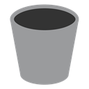 appicns, Trash, recycle, Bin, Empty, recycle bin DarkGray icon