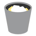 Trash, Bin, Full, recycle bin, recycle DarkGray icon