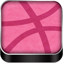 dribbble PaleVioletRed icon