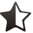 Full, half, star Black icon