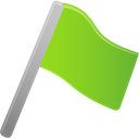 green, flag YellowGreen icon