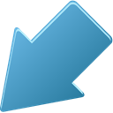 Downleft SteelBlue icon