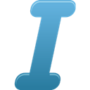 Itailc, Text Black icon
