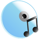 music, disc SkyBlue icon