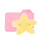 Candy, starry, happy, Folder, Ak Khaki icon