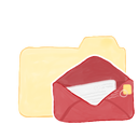 Folder, mail, vanilla, Ak Black icon