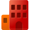 Business, tower, r Firebrick icon