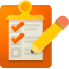 pencil, O, Checklist DarkOrange icon