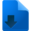 Filedownload, B DodgerBlue icon