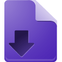 Filedownload, P SlateBlue icon