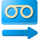 Forward, voice mail, B DodgerBlue icon