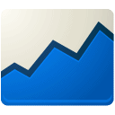 B, line, graph RoyalBlue icon