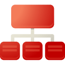 r, Sitemap Firebrick icon