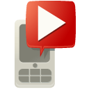 r, Mobile, video Firebrick icon