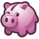 piggybank PaleVioletRed icon