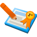 write, Ads, great DarkOrange icon